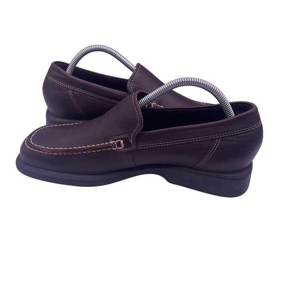 ECCO Brown Leather Loafers Slip On Comfort Dress Casual Mens 7.5 - Picture 6 of 8